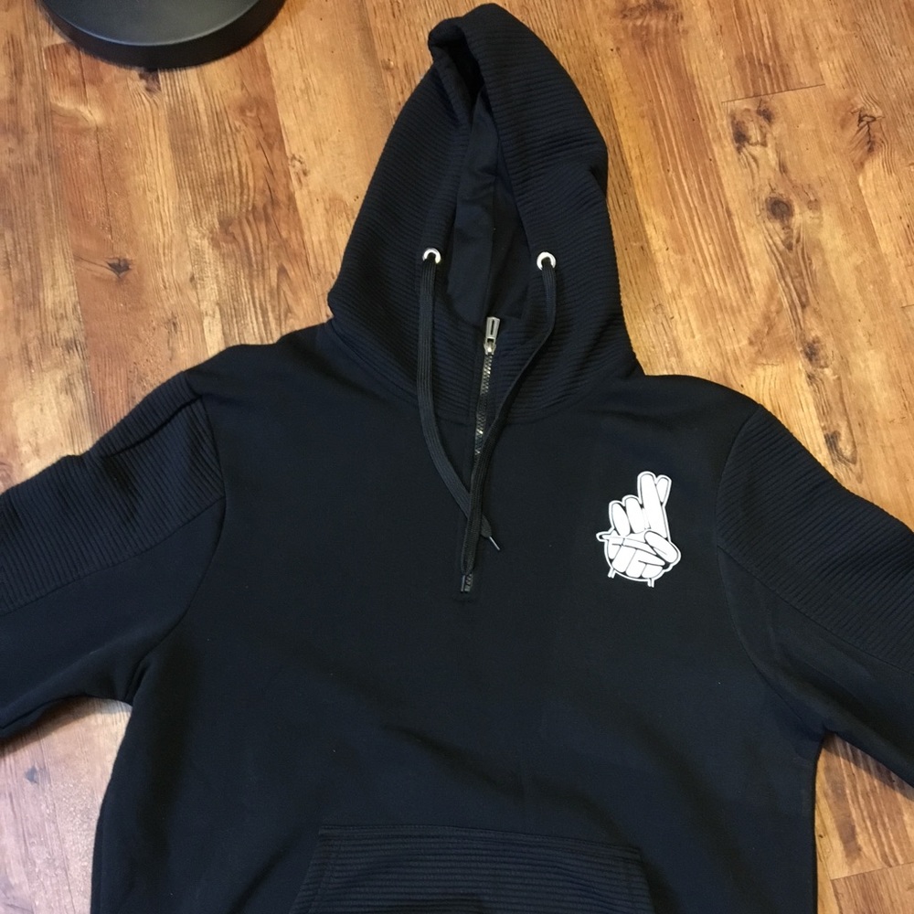 TTP Zip up pullover hoodie/ Big titty on the back